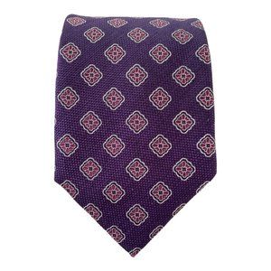 CANALI Purple Geometric Silk Tie Italy 59"-3.2" EC